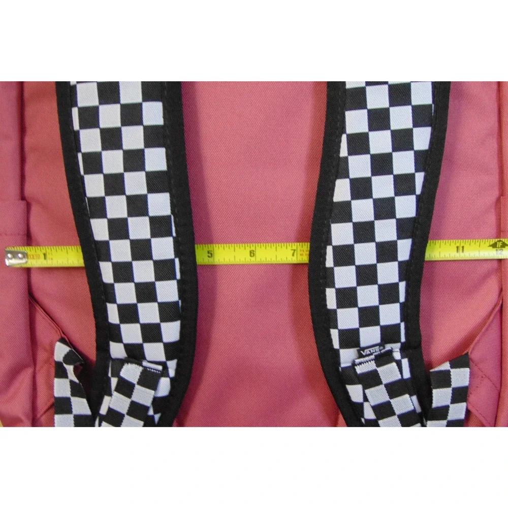 Vans Old Skool Backpack Mauvewood Pink Black White Checkerboard Straps Bag NWT